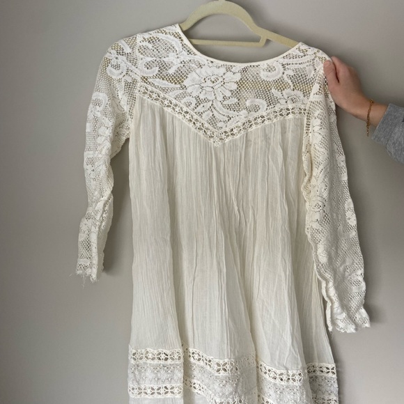 Free People Tops - Free People Ivory Lace Boho tunic